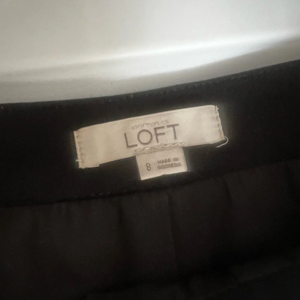 LOFT Textured Black Mini Skirt